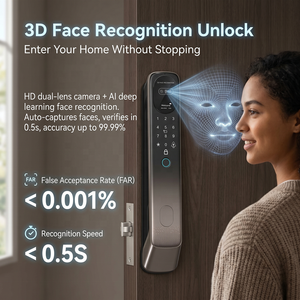 Serratura Elettronica Vertexis di Alta Qualità in Lega di Alluminio, Modello H7 con Riconoscimento Facciale 3D HD e <span class=keywords><strong>Campanello</strong></span> Integrato Automatico - Product Image 3