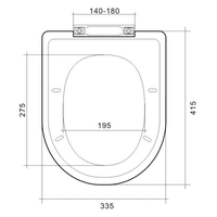 Abattant de toilettes en PP personnalisé avec logo, non électrique, à fermeture douce, facile à nettoyer, pour salle de bain