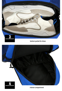 Sac à dos d'étudiant de haute qualité pour le sport (football, <span class=keywords><strong>basketball</strong></span>, baseball) et les voyages, avec compartiment pour chaussures de sport - Product Image 5