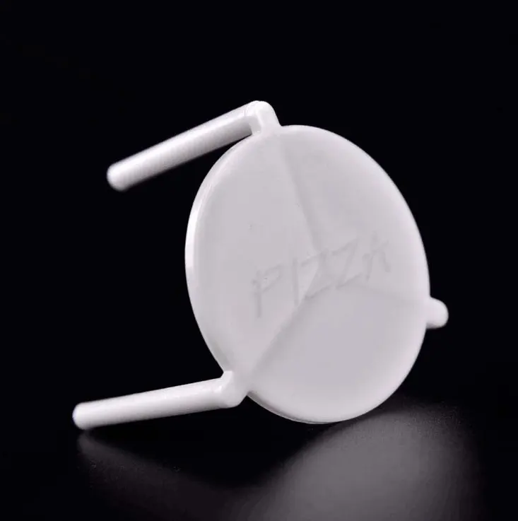 Trípode de plástico desechable personalizado para Pizza, soporte blanco para Pizza