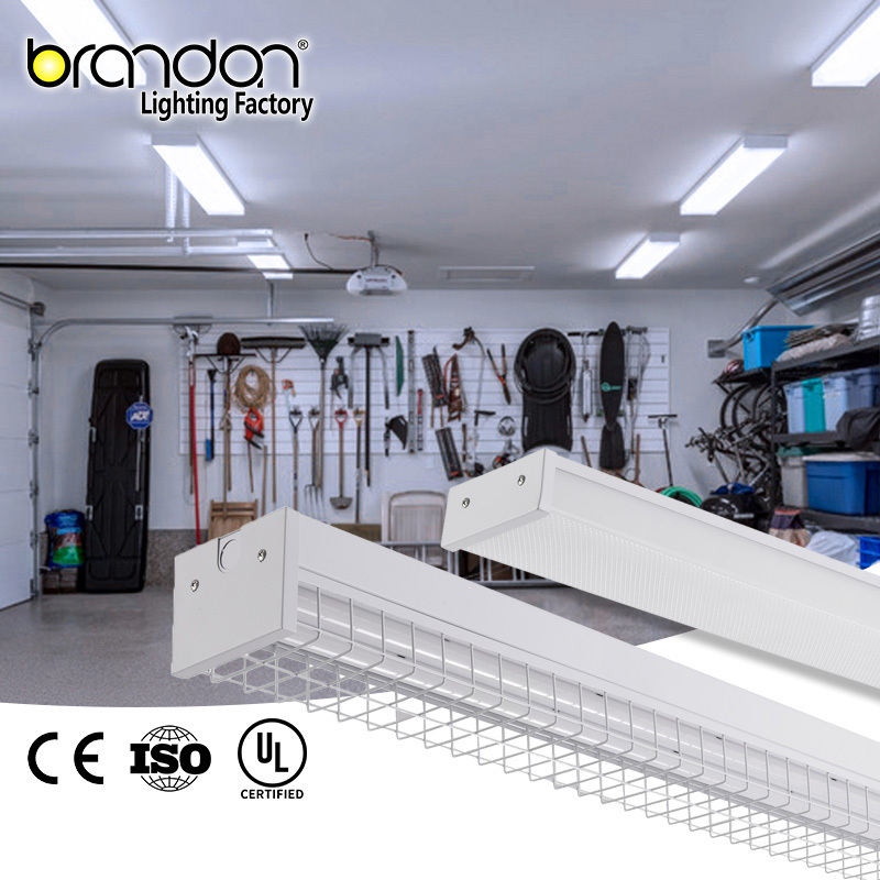 Wholesale 20w 40w Wire Guard T5 T8 Suspended Hanging Wrap Tube Lamp Fixture Led Batten Linear Ceiling Pendant Wraparound Light