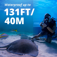 AKASO Brave 4 Pro 4K30 Ultra HD 20MP Caméra d'action 131ft Sous-marine 5xZoom Écran tactile WiFi Télécommande Casque Accessoires