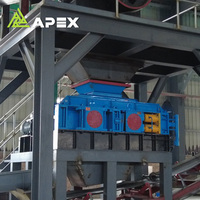 Concasseur hydraulique à double rouleau écoénergétique pour le broyage des scories, ligne de production de ciment, haute capacité, certifié ISO CE