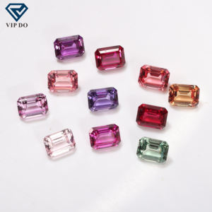 Gemme di Zaffiro Coltivate Taglio Smeraldo/Ottagonale, Pietre Preziose di Zaffiro Multicolore Create in Laboratorio, Prezzo per Carato - Product Image 2