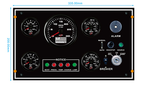 ECMS DB <span class=keywords><strong>ECH</strong></span> 335*200mm 3KRPM 9-32V 0-10Bar IP67 Impermeable 316L Acero inoxidable Marine Gauge Boat Panel de instrumentos - Product Image 2
