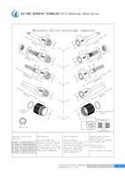 Connecteur Subconn HYSF sous-marin étanche IP69 à 12 broches en acier inoxydable pour ROV, modèles MCBH12F et MCIL12M