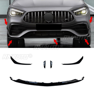 Front Bumper Lip Spoiler Diffuser <b>Splitters</b> Body Kit Aprons Cover Guard for Mercedes-Benz GLA-Class H247 GLA200 GLA35 GLA45 AMG - Product Image 1