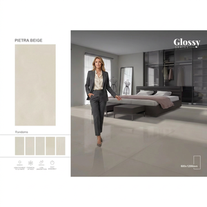 Standard White Marble Porcelain Tiles 600x1200mm Glossy Glazed Finish for Premium Residential Flooring - Product Image 5
