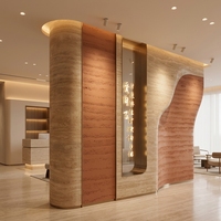 Panneaux muraux effet pierre pliables - Revêtements souples en céramique, grandes plaques flexibles à installation rapide pour les espaces commerciaux