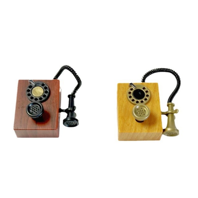 1:12 Scale Miniature Vintage Rotary Telephone Dollhouse Accessory Retro Decor Plastic Playing for Collectors & Kids
