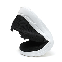 Chaussures de course sportives grande taille pour hommes avec semelle MD, tige en maille respirante, design à lacets souples pour la marche printemps-été