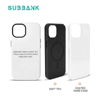 Coque de protection magnétique 2-en-1 pour sublimation SUBBANK, compatible avec la recharge sans fil 3D, pour iPhone 17, durable, tendance, personnalisable, promotionnelle