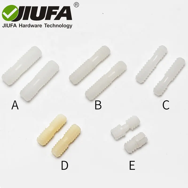 JIUFA家具ハードウェアフィッティングプラスチックインビジブル接続パネル家具ナイロンインセットスリーブ用の正確なダボ