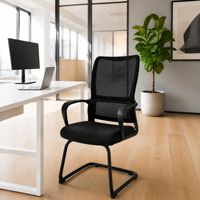 Chaise de bureau ergonomique à dossier haut en maille avec support lombaire réglable, siège pivotant respirant pour la maison/le lieu de travail