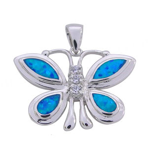 Pendentif Croix de Jérusalem en Argent Sterling 925 avec Opale Bleue Hawaïenne - Product Image 6
