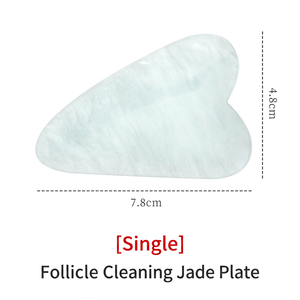 Rouleau facial en jade naturel, planche de massage Gua Sha en forme de cœur, outil de soin de la peau pour le visage et le corps, nettoyage en profondeur des pores et des points noirs - Product Image 2