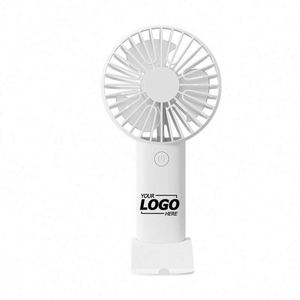 Modern Portable Mini Handheld Fan with Phone Stand-Custom Logo USB Rechargeable ABS Material Pocket Fan for <b>Gifts</b> & Promotions - Product Image 1