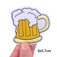 Écussons de broderie à repasser de dessins animés personnalisés pour vêtements Écusson de couture en sergé pour le bricolage Écusson brodé en gros