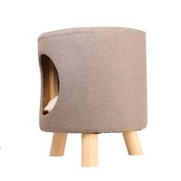 Installation simple moderne pin en bois chien et chat maison nid d'animal toutes saisons nid chaud vente en gros animal chat lit maison