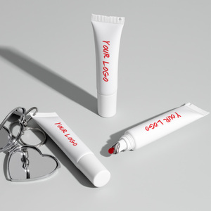 Tùy chỉnh in logo giữ ẩm sáng bóng Son bóng đặt hàng số lượng lớn với lỗ treo móc khóa hợp kim kẽm đầu môi men - Product Image 1