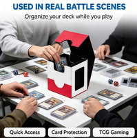 Boîte de rangement pour cartes TCG Horizontal Commander Deck Box, édition badge, en stock, vente directe, produit très demandé