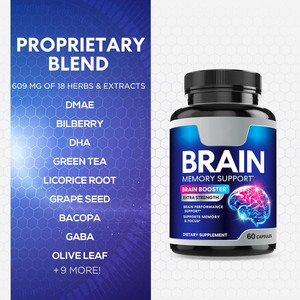 Suplemento para la Memoria Cerebral, Nootrópicos que Apoyan la Salud Cerebral, la Claridad Cognitiva y la Concentración con Bacopa, Fosfatidilserina y <span class=keywords><strong>DMAE</strong></span> - Product Image 4