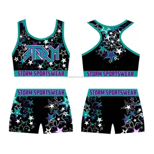 2022 Cheer Latest Design Cheer And Dancing Girls Jackets And Leggings Sublimation Tracksuit Training Sports Team Wear