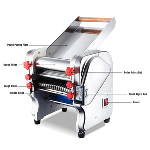 Rouleau <span class=keywords><strong>à</strong></span> <span class=keywords><strong>pâte</strong></span> <span class=keywords><strong>électrique</strong></span> automatique FKM160 avec coupeur 160 mm, machine <span class=keywords><strong>à</strong></span> pâtes professionnelle pour nouilles fraîches et enveloppes de raviolis - Product Image 2