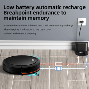 Robot aspirateur intelligent 3-en-1 avec recharge automatique, contrôle à distance par application et fonction de lavage des sols pour le nettoyage domestique - Product Image 5