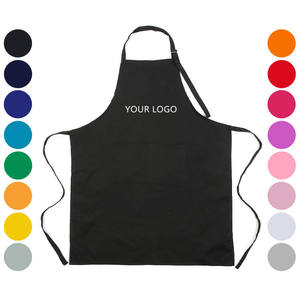 Bán buôn biểu tượng tùy chỉnh không thấm nước nhà hàng bông polyester người đàn ông người phụ nữ màu đen trống BIB bếp Đầu Bếp Nấu Ăn Tạp dề - Product Image 1