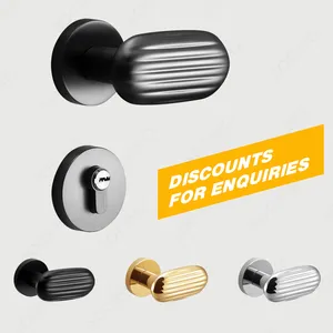 Professional Zinc Alloy Black Gray Lever Type Door Lock And Handle Set for Bedroom Home And Hotel