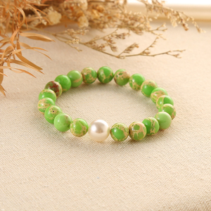 Venta al por mayor de pulseras de piedra natural de 8mm, joyería de <span class=keywords><strong>la</strong></span> amistad, brazalete de perlas redondas ajustables, pulsera de cuentas de cristal Turquesa - Product Image 5