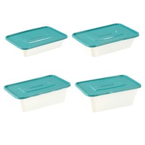 Polyethylene Lunch Box Rectangle With Lid Disposable <b>Microwave</b> Safe Large Capacity Commercial Takeout Packaging - Product Image 1