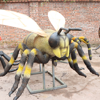 Modèle d'abeille animatronique de grande taille pour la décoration extérieure de jardin, modèle d'animal pour la ferme