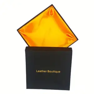 Benutzer definierte Luxus Black Men Geschenk boxen Verpackung für Gürtel Display Verpackung Papier Brieftasche Leder Gürtel Box