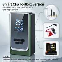 Nouvelle Pompe à Air Électrique Portable ABS et Démarreur d'Urgence pour Voiture 20000mAh avec Pince à Pneus Intégrée et Pression Numérique