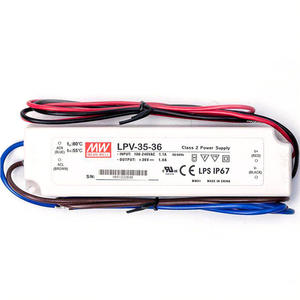 MEAN WELL LPV-35-36 CV LED <span class=keywords><strong>Driver</strong></span>, 36W 36V 1A, IP67 tahan air, 85% Eiffciency, Ideal untuk aplikasi pencahayaan LED dan luar ruangan - Product Image 1