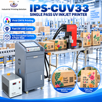 Imprimante jet d'encre UV à passage unique IPS-CUV33, imprimante industrielle couleur pour cartons ondulés et sacs en papier