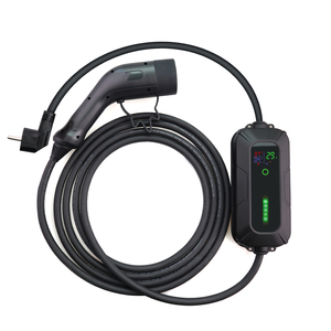 Lieferant 32A Nennleistung Tragbares EV-Ladegerät Typ 1 Typ 2 Elektroauto-Ladegerät Einstellbar auf 13/16/20A Mit LED-Anzeigebildschirm - Product Image 1
