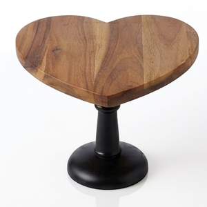 Support à gâteau en bois en forme de cœur, socle en métal, présentoir à desserts, buffet de mariage, fait main, haute qualité, personnalisable A.B - Product Image 1