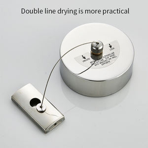 Accesorios de baño de acero inoxidable, cuerda ajustable telescópica, sin taladro, <span class=keywords><strong>tendedero</strong></span> retráctil de 3,8 M - Product Image 2