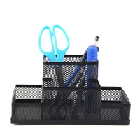 Organisateur de bureau en métal de qualité supérieure, 6 pièces, empilable, porte-stylos en maille, accessoires de bureau multi-usages