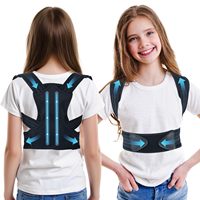 Correcteur de posture ajustable pour enfants et adolescents, avec coussinets d'épaule, redresseur de dos, soutien de la colonne vertébrale et sangle de correction de la cyphose