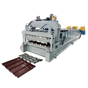 Automatic Glazed Roof <b>Sheet</b> Forming Machine with PLC Gearbox & Engine - Product Image 1