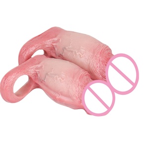 ปลอกอวัยวะเพศชายแบบเปิดปลาย ทำจากซิลิโคน FAAK รุ่น Realistic Fat Hollow Dildo ขนาด S M สำหรับเพิ่มขนาดองคชาต ช่วยชะลอการหลั่งเร็ว ของเล่นทางเพศสำหรับผู้ชาย - Product Image 2