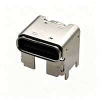 Connecteur femelle Type-C conforme RoHS, 16 broches, courant nominal 5A, USB vertical 3.1, prise Type C pour chargeur et transfert de données