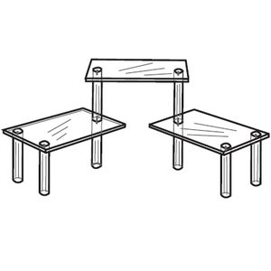 Expositor Acrílico Transparente de Tres Niveles en Forma de U, Estilo Moderno, Portátil y Premium, para Joyería/Cosméticos/Billeteras, para Uso en Escritorio o Estante - Product Image 2