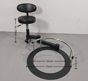 Silla de Barbería Profesional Moderna para Salón Comercial con Rotación de 360 Grados, Altura Ajustable y Base Giratoria de Acero - Product Image 3