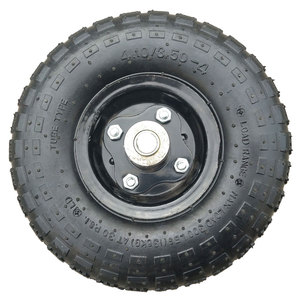 Roue pneumatique en caoutchouc 4.10/3.50-4 pour chariot robuste, <span class=keywords><strong>pneu</strong></span> gonflable avec roulement à billes pour chariot à plateforme - Product Image 1