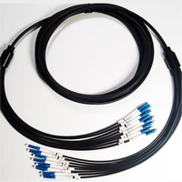 Kabel Optik Fleksibel LC Field armor LSZH Single-mode 8-core Tahan Api Tahan Air Komunikasi Stasiun Basis Lapangan